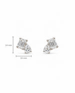 Eshani Duo Moissanite Stud Earrings