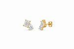 Eshani Duo Moissanite Stud Earrings