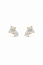 Eshani Duo Moissanite Stud Earrings