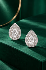 Trillia 3-in-1 Earrings | Ruby, Emerald & Moissanite Silver Drops
