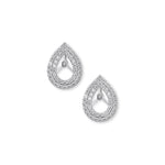 Trillia 3-in-1 Earrings | Ruby, Emerald & Moissanite Silver Drops