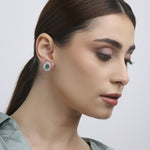Trillia 3-in-1 Earrings | Ruby, Emerald & Moissanite Silver Drops