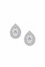 Trillia 3-in-1 Earrings | Ruby, Emerald & Moissanite Silver Drops