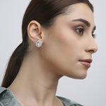 Trillia 3-in-1 Earrings | Ruby, Emerald & Moissanite Silver Drops