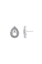 Trillia 3-in-1 Earrings | Ruby, Emerald & Moissanite Silver Drops