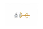 Niva 2.25ct Pear Moissanite Silver Stud Earrings