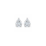 Rina 4.85ct Pear Moissanite Silver Stud Earrings