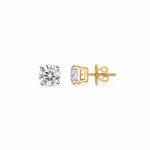 Gia 4.00ct Round Moissanite Silver Stud Earrings