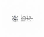 Gia 4.00ct Round Moissanite Silver Stud Earrings