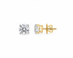Gia 5.00ct Round Moissanite Silver Stud Earrings