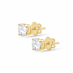 Gia 5.00ct Round Moissanite Silver Stud Earrings