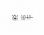 Gia 5.00ct Round Moissanite Silver Stud Earrings