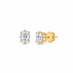 Riva Oval 1.50cts Moissanite Stud Earrings