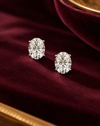 Riva Oval 1.50cts Moissanite Stud Earrings