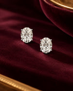 Riva Oval 1.50cts Moissanite Stud Earrings