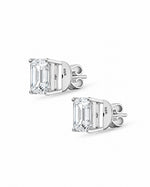 Alina Emerald 2.00 carat Silver Moissanite Stud Earrings