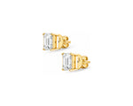 Alina Emerald 2.00 carat Silver Moissanite Stud Earrings