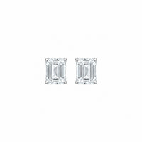 Alina Emerald 2.00 carat Silver Moissanite Stud Earrings