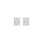 Alina Emerald 2.00 carat Silver Moissanite Stud Earrings