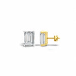Alina Emerald 5.00 carat Silver Moissanite Stud Earrings