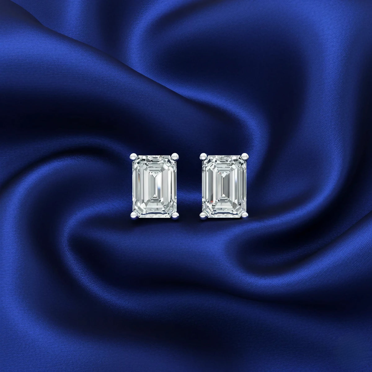 Emerald Studs earrings for women - Alina | Adila Jewels
