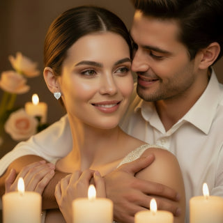 Kia 2.00ct Heart Stud Earrings | Silver Moissanite Jewelry | Adila