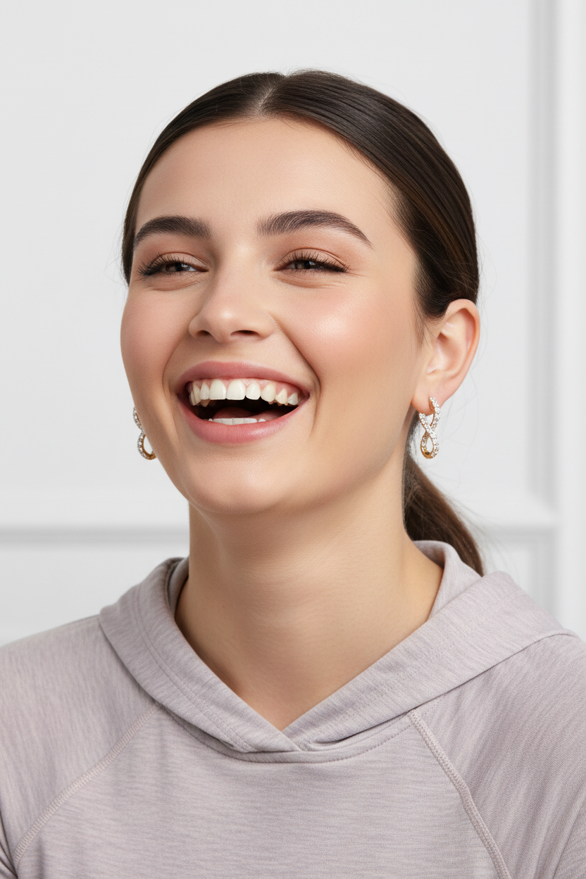 Spiral Hoop Silver Moissanite Earrings