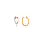 Spiral Hoop Silver Moissanite Earrings