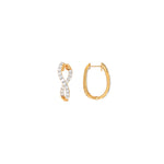Spiral Hoop Silver Moissanite Earrings