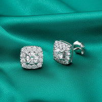 Cushion Stud Earrings for women -  Elena | Adila Jewels