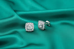 Cushion Stud Earrings for women -  Elena | Adila Jewels