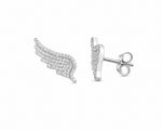 Angel wings Silver Moissanite Earrings