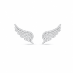 Angel wings Silver Moissanite Earrings