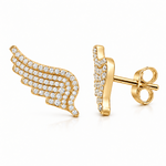 Angel wings Silver Moissanite Earrings