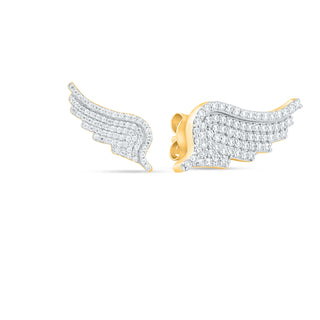 Angel wings Silver Moissanite Earrings