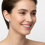 Angel wings Silver Moissanite Earrings