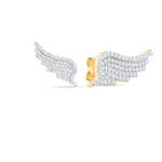 Angel wings Silver Moissanite Earrings