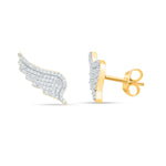 Angel wings Silver Moissanite Earrings