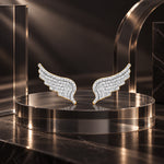 Angel wings Silver Moissanite Earrings