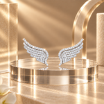Angel wings Silver Moissanite Earrings