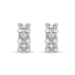 Sutra Line Silver Moissanite Hoop Earrings | Everyday Jewelry – Adila