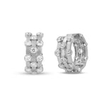 Sutra Line Silver Moissanite Hoop Earrings | Everyday Jewelry – Adila