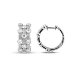Sutra Line Silver Moissanite Hoop Earrings | Everyday Jewelry – Adila