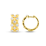 Sutra Line Silver Moissanite Hoop Earrings | Everyday Jewelry – Adila