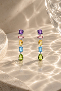 Gelato Glow Silver Multi Colour Earrings