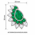 Panna Pankha Earrings measurements
