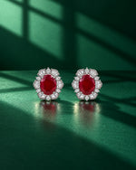 Laal Jharokha Stud Earrings