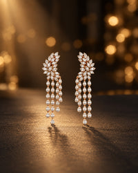 Bahaar Dangle Earrings | American Diamond Earrings | Adila