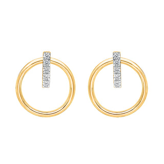 The Versa Stick Earrings withMoissanite Stone in Sterling Silver