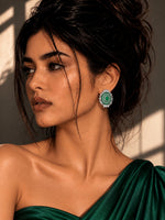 Kamal Green Stud Earrings